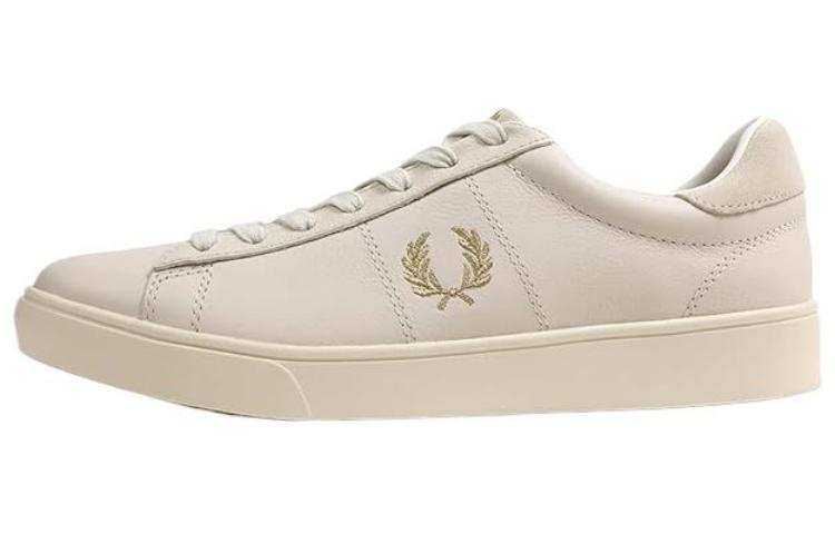 FRED PERRY Leather Low top Skateboard Shoes Men's Beige
