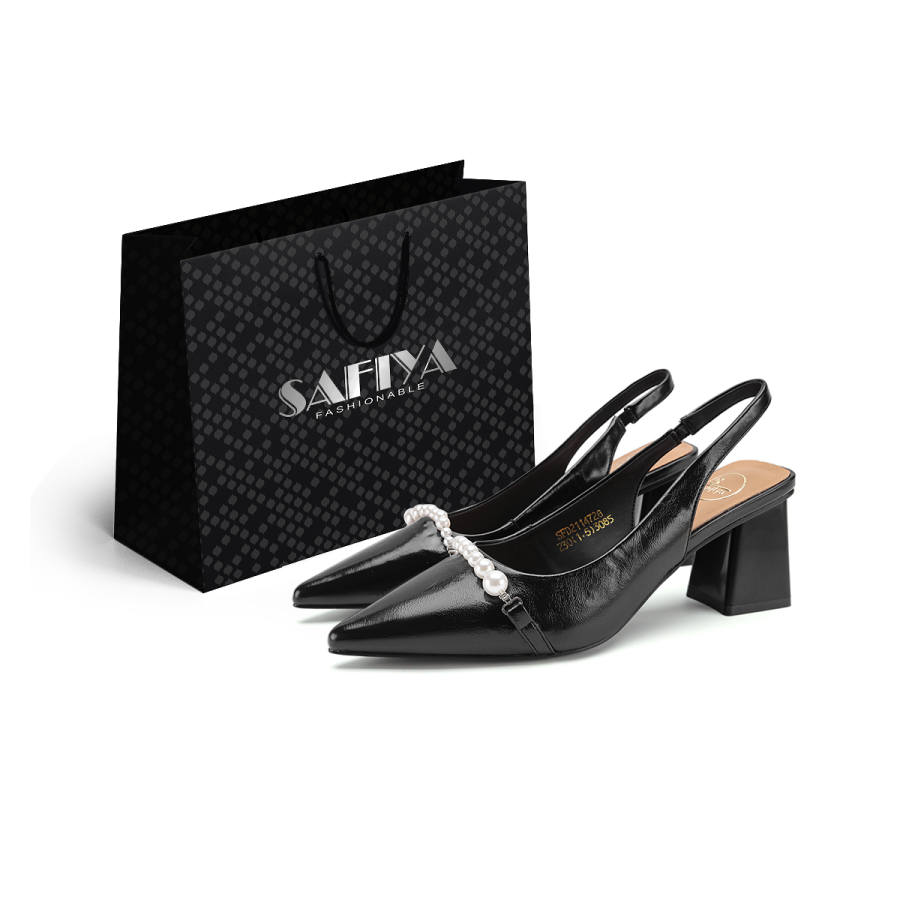 Safiya Sheepskin Chunky Heel One Strap Sandals Women's