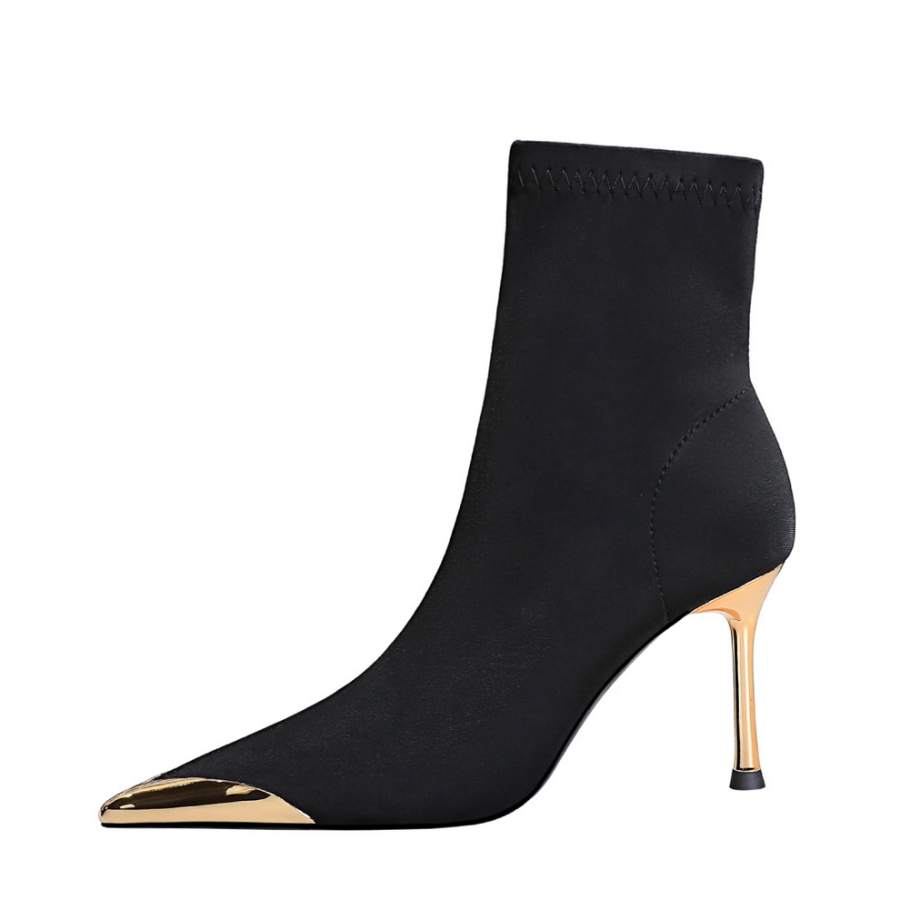 YAFEI XUANYU Ankle Boots 8cm Women's Black