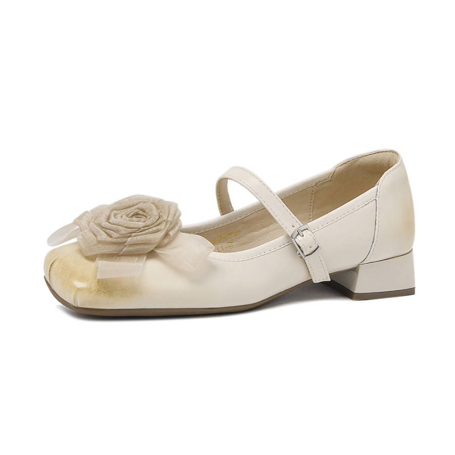 CAMEIDO Chunky Heel Mary Jane Shoes 3.5cm Women's