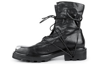 HUANXIANGZHE Combat Boots Unisex Black