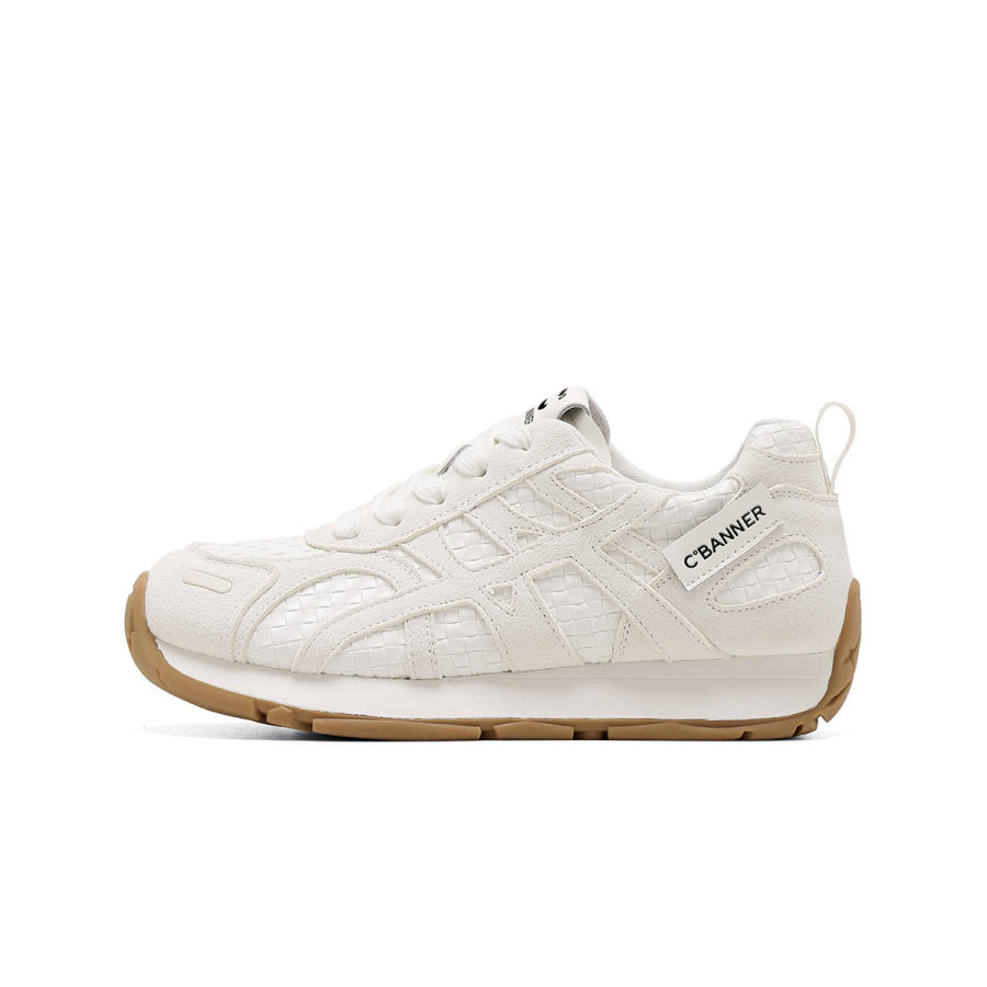 C°BANNER Casual Shoes Women's Low Top White/Brown/Gray