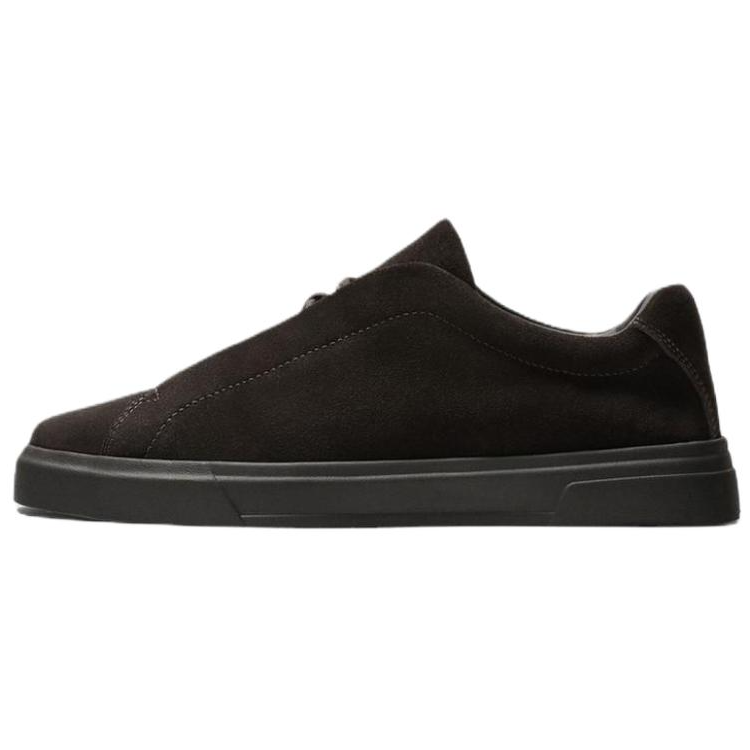 ZARA Cow Leather Low top Skateboard Shoes Men's Brown