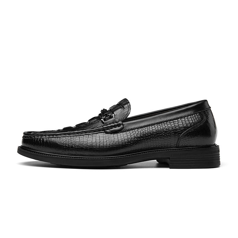 CARTELO Casual Leather Shoes Men's Low Top Black