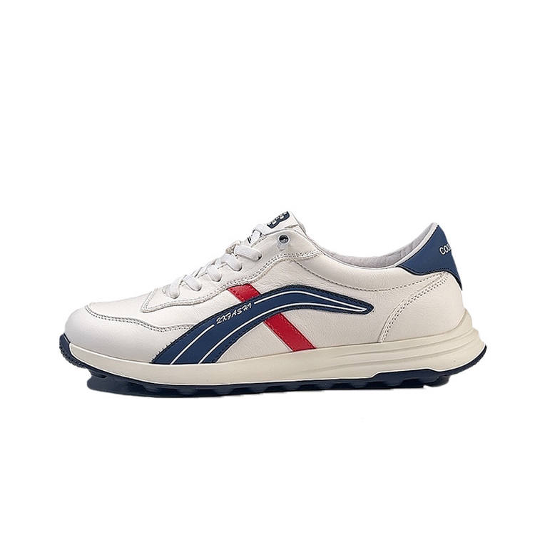 SENJIALUO Top Grain Cow Leather Slip Resistant Abrasion Resistant Low top Casual Shoes Men's