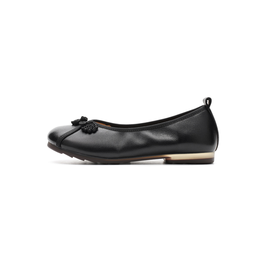 AOKANG Cow Leather Casual Shoes Women's Black