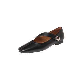 HONGYANGLIN Sheepskin Mary Jane Shoes Women's