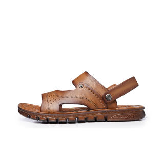 LAORENTOU Beach Sandals Men's Brown, Khaki