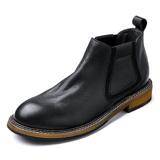 MANSA Top Grain Cow Leather Short Chelsea Boots Unisex