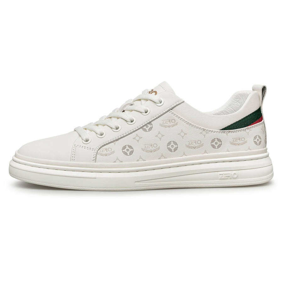 ZRO Top Grain Cow Leather Low top Skateboard Shoes Men's White