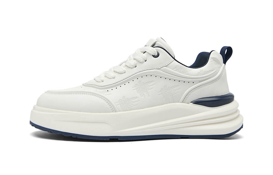 HLA Casual Shoes Men's Low Top White Blue/Beige Brown