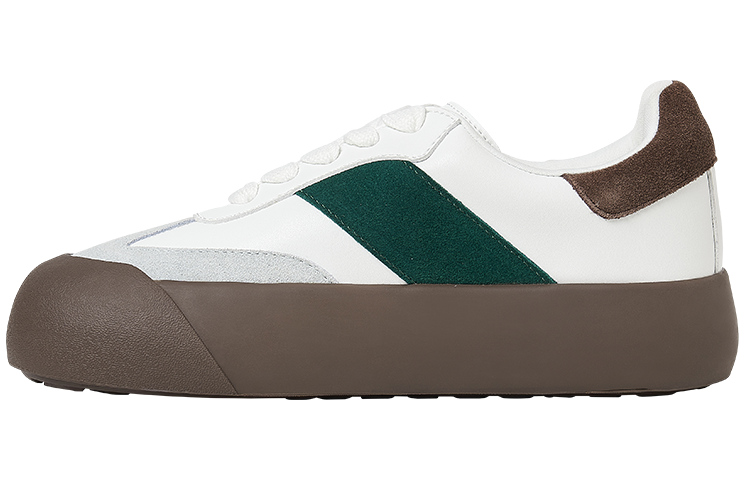 GOOD BAI DUM Pompompurin Shoes Split Cow Leather, Artificial Leather Low top Skateboard Shoes Unisex White Green