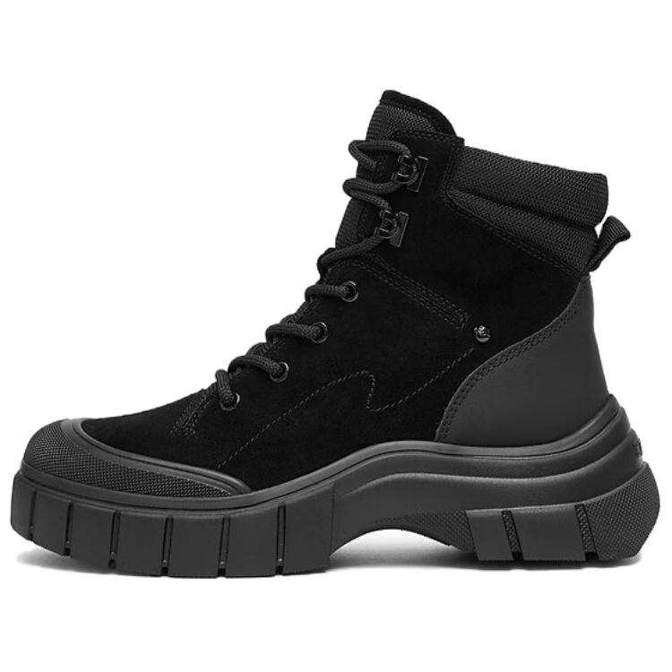 Staccato Cow Leather, Textile Short Combat Boots Women's