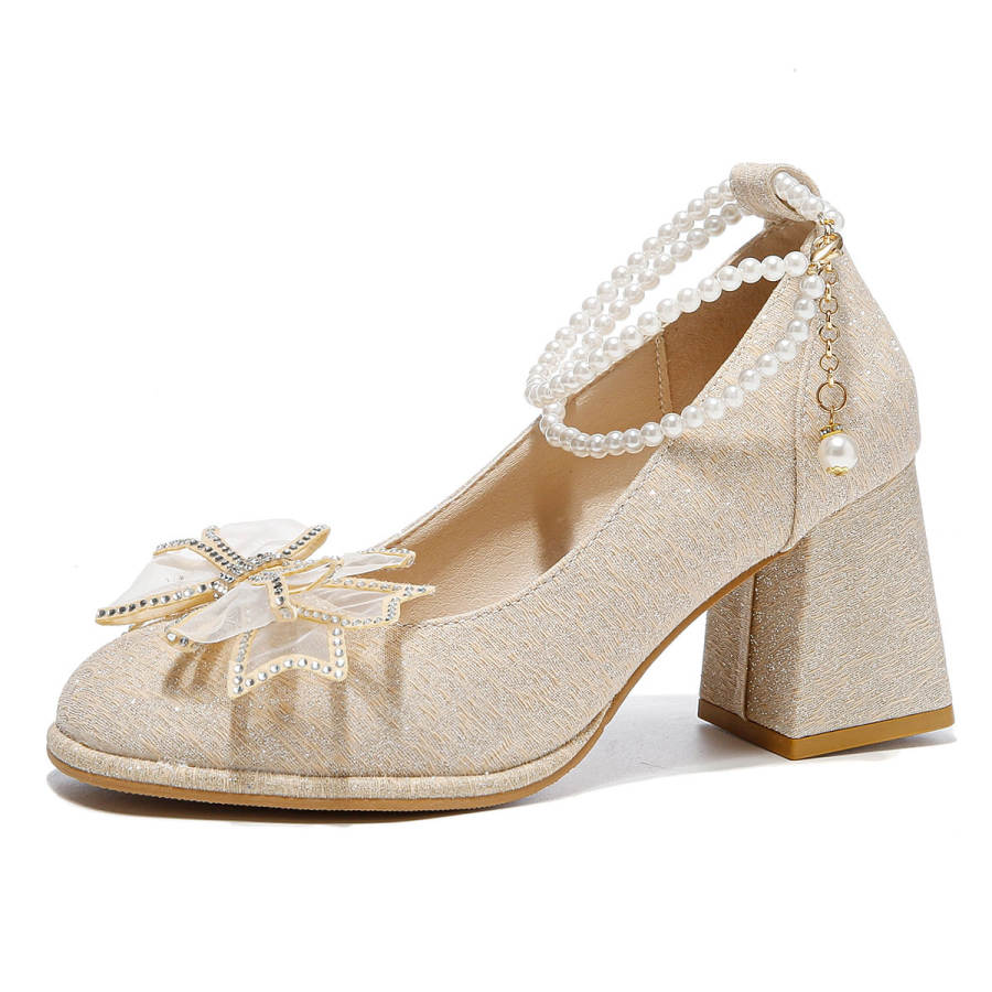 XIAOHONGREN High Heels Women's Champagne