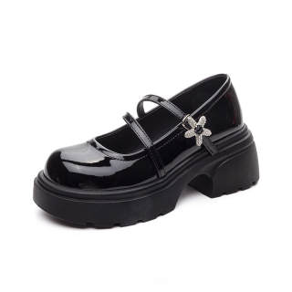 NORTHMORE Shinny Leather Platform Mary Jane Shoes 6CM Women's