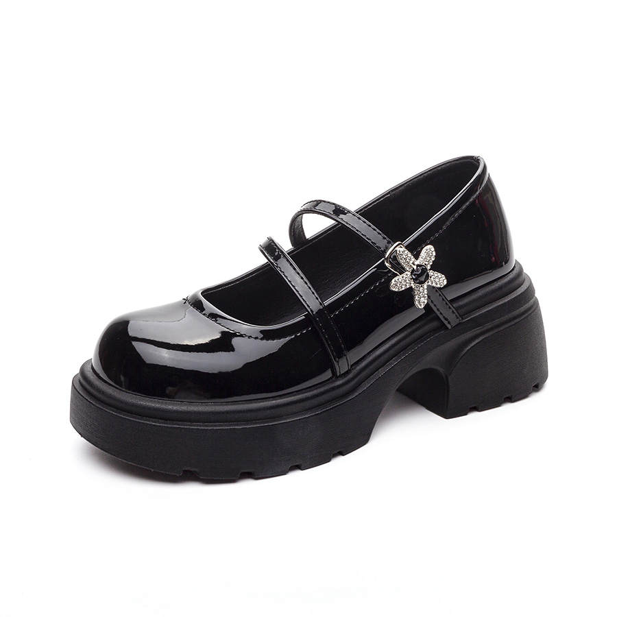 NORTHMORE Shinny Leather Platform Mary Jane Shoes 6CM Women's