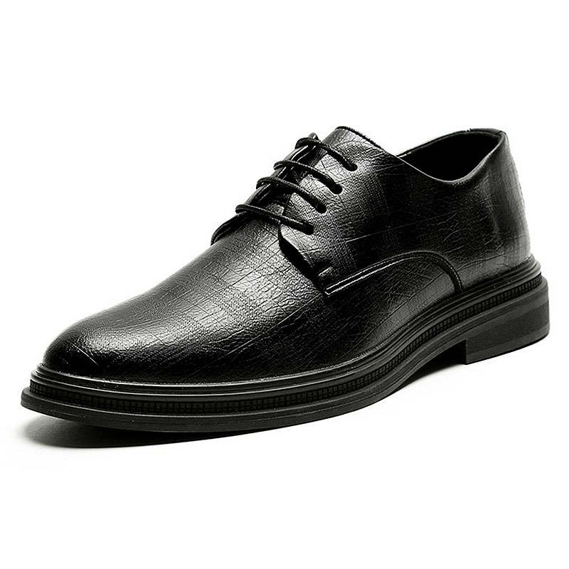 KAQIAODI Dress Shoes Men's Low Top Brown/Black