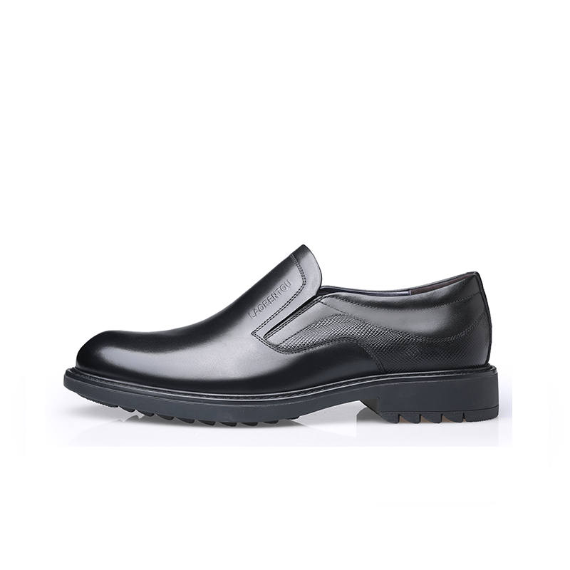 LAORENTOU Casual Leather Shoes Men's Low Top Brown/Black
