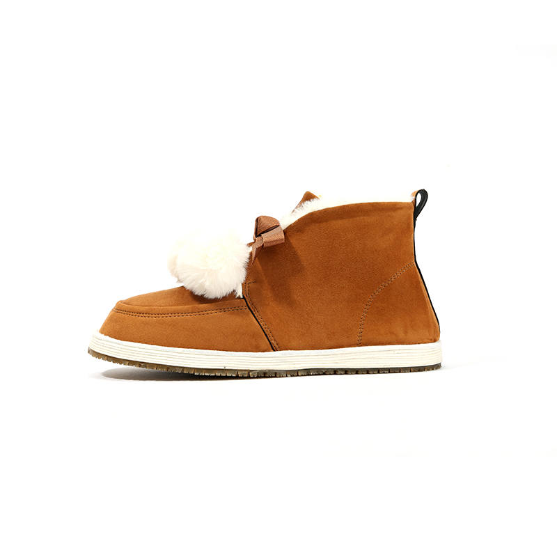 LAOMEIHUA Thermal Abrasion Resistant Coverage Short Snow Boots Women's Caramel Brown