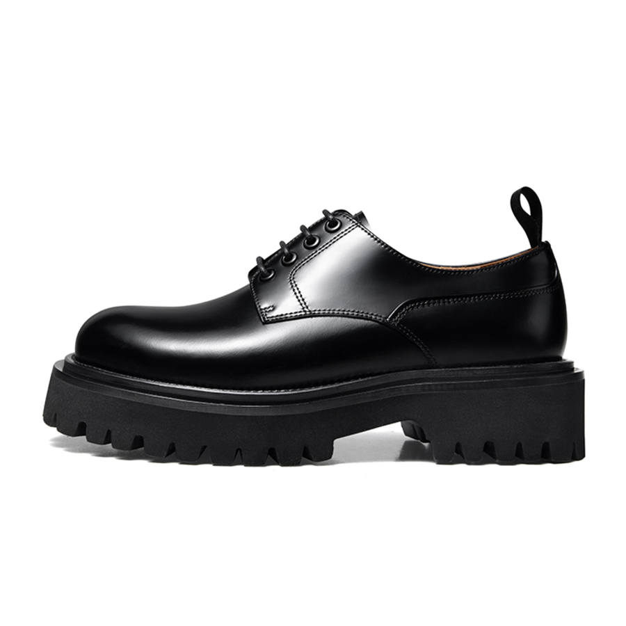 THOM WILLS Shiny Chunky Derby Shoes Casual Shoes 4.8cm Women's Black