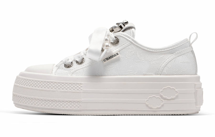 C°BANNER Skateboard Shoes Women's Low Top White