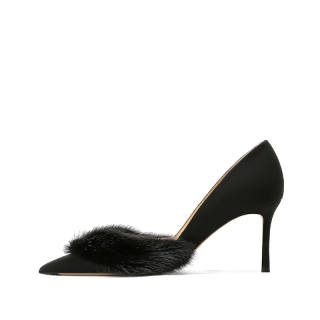 MIDITU Slim Heel High Heels Women's Black