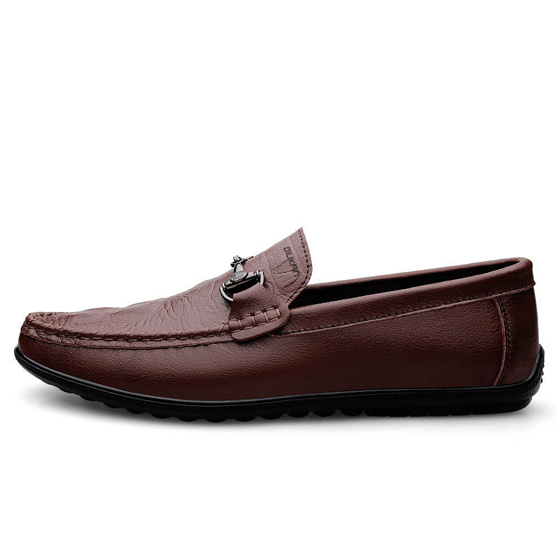 DILIKAN Men's Casual Shoes Men's Low Top Black/Brown