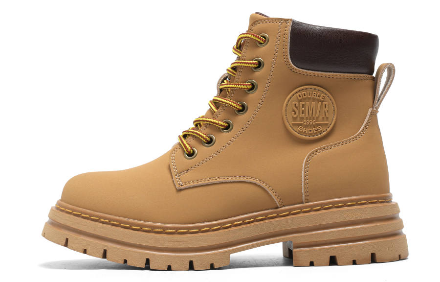 SEMIR Synthetic Leather Short Combat Boots 4.5cm Women's