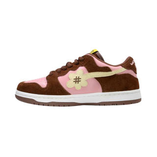 WATER THE PLANT Wear resistant And Lightweight Low top Skateboard Shoes Unisex Dirty Pink