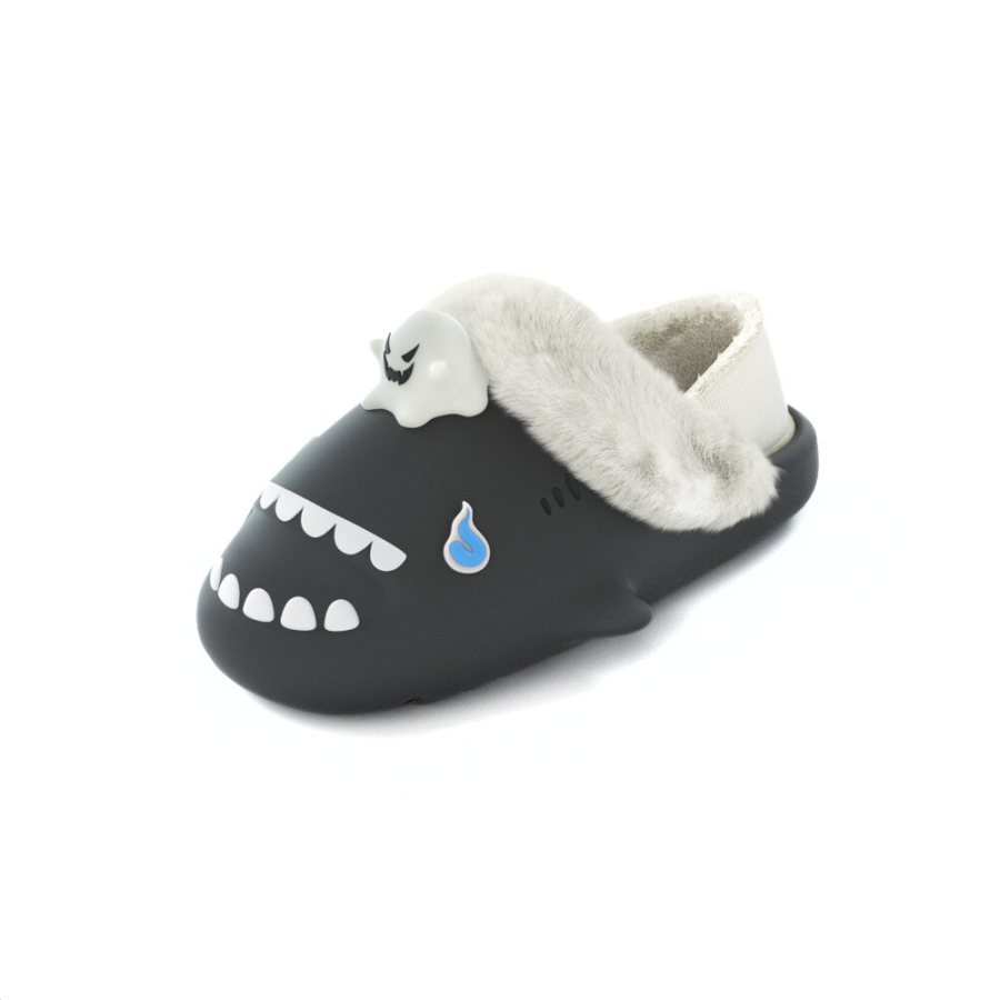HelloSlippers Shark Winter Sharkicks Winter Ghost, Closed Toe Slippers With Heel Unisex