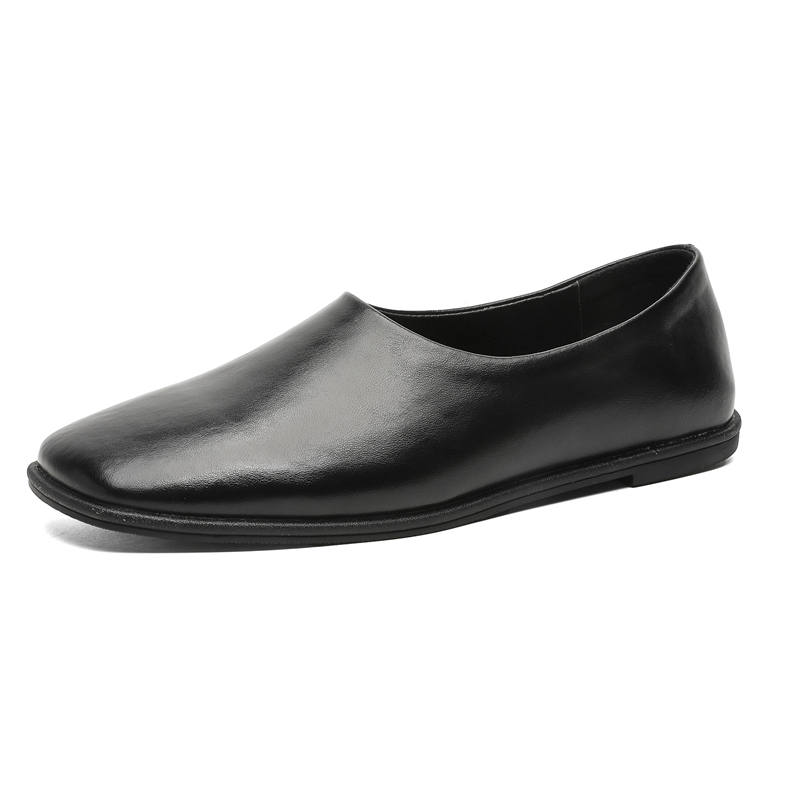 V05 Microfiber Leather Breathable Cushioning Height Increasing Low top Casual Shoes Unisex Black