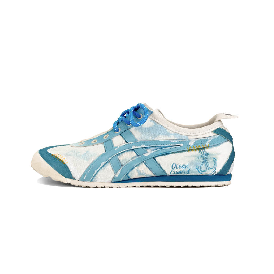 Onitsuka Tiger MEXICO 66 Abrasion Resistant Low top Casual Shoes Unisex Beige Blue