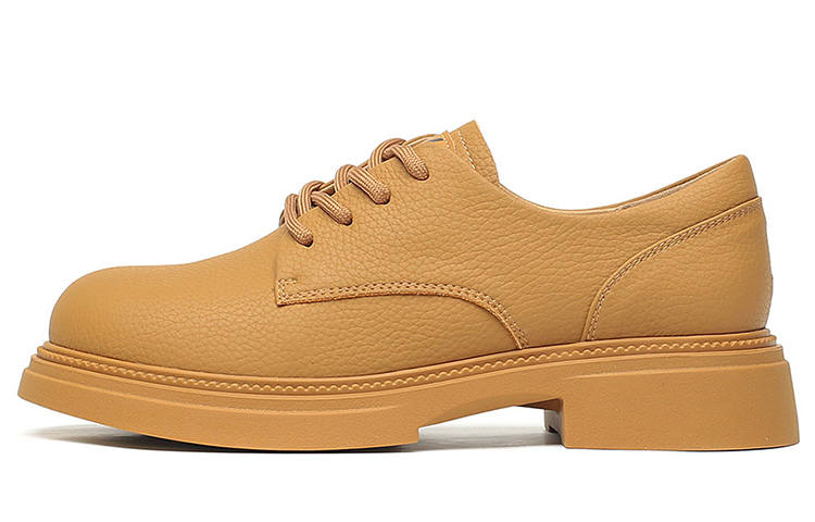 SEMIR Casual Leather Shoes Women's Low Top Khaki/Brown