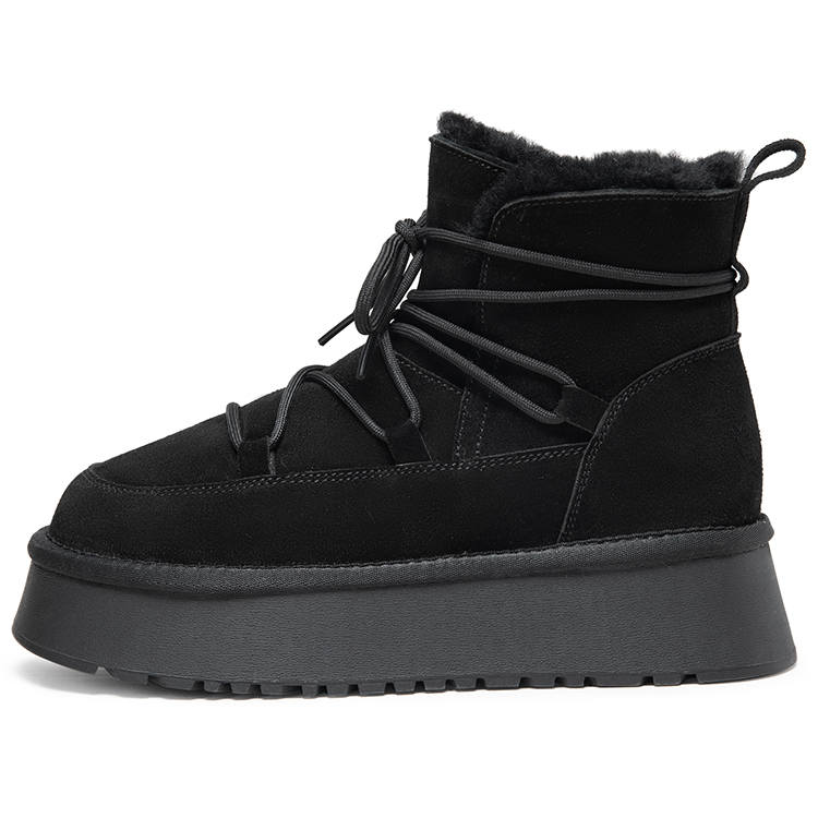 C°BANNER Fleece Lined Thermal Cold Resistant, Platform Outdoor Fashion Versatile 4.5cm Snow Boots Women's