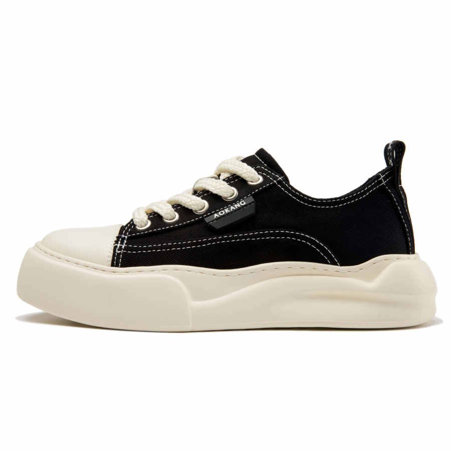AOKANG Skateboard Shoes Men's Low Top Black/Brown
