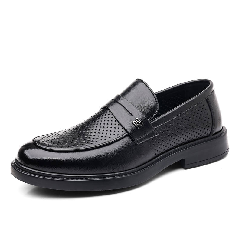 Shanpijiang Men's Casual Shoes Men's Low Top Black/Tea Brown