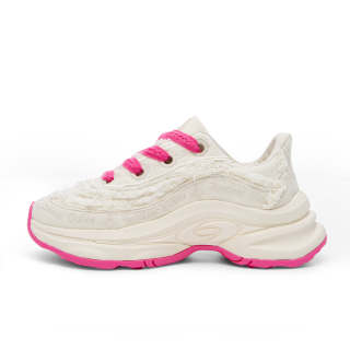 W/O DELAY WO DELAY Abrasion Resistant, Breathable, Lightweight Low top Chunky Sneakers Women's Icy Snow Pink