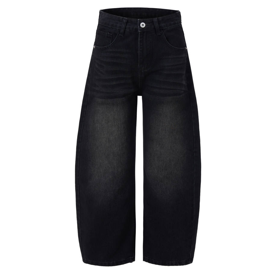 Jeep Jeans Unisex Black Moderate Straight Fit Pants