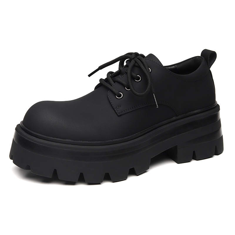 V ZERO FIVE Chunky Derby Shoes Microfiber Leather Casual Shoes Men's Fashion Minimalist Style British Western