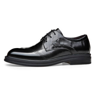 KAIMALONG Cow Leather Dress Shoes Men's Black