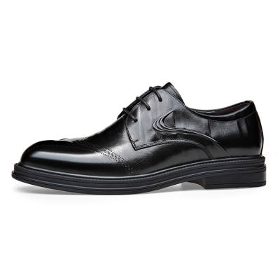 KAIMALONG Cow Leather Dress Shoes Men's Black