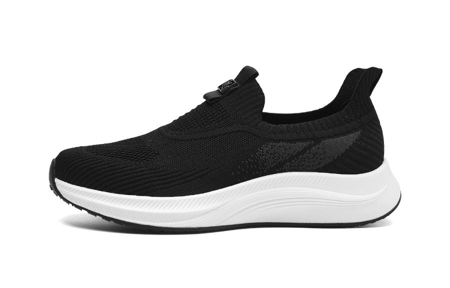 HLA Men's Slip-on Breathable Flyknit Platform Lightweight Casual Shoes For Elderly Men