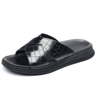 JIEDESEN Stitching Slide Slippers Men's