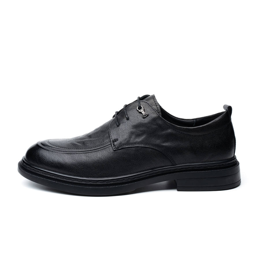 FED FED Casual Leather Shoes Men's Low Top Black