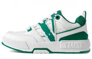 VLONE Slip Resistant And Breathable Low top Skateboard Shoes Unisex White Green