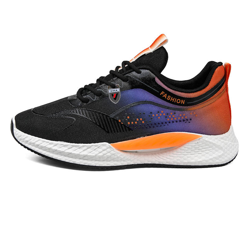 YALU Running Shoes Men's Low Top Black Orange/Black Blue/White Blue