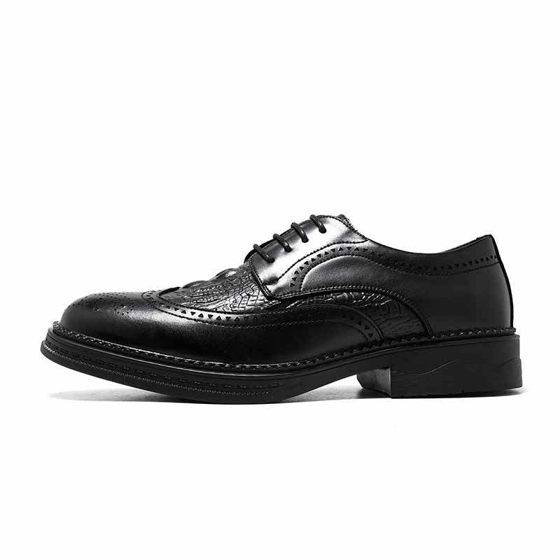 KAQIAODI Dress Shoes Men's Low Top Black/Brown
