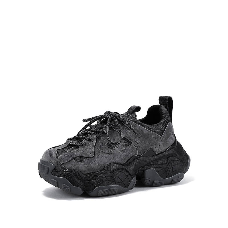 SELAIYA Fabric Low top Chunky Sneakers 6cm Women's Black