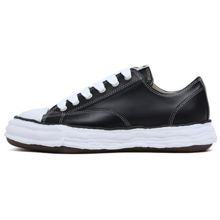 MIHARA YASUHIRO Cow Leather Low top Skateboard Shoes Unisex Black