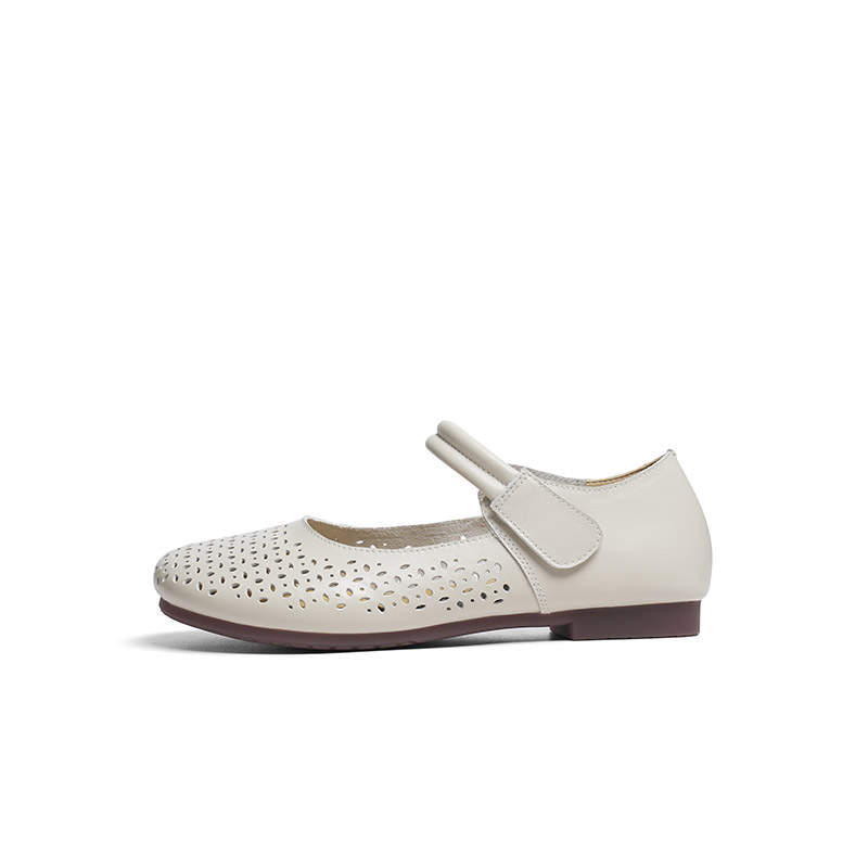 RED DRAGONFLY Cow Leather Flat Mary Jane Shoes 2cm Women's